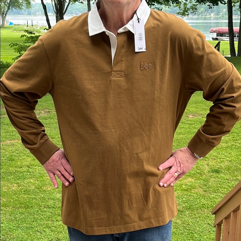 NWT Lee cotton collared rugby shirt XL
